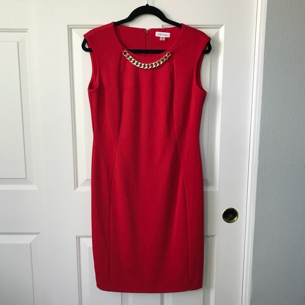 Calvin Klein Ponte Knit sheath dress NWOT
